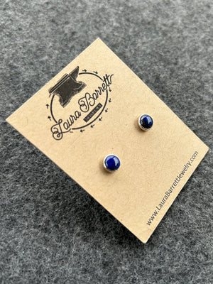 Gemstone Stud Earrings - Lapis Lazuli
