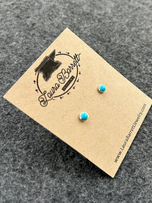 Gemstone Stud Earrings - Turquoise
