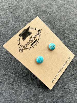 Gemstone Stud Earrings - Turquoise