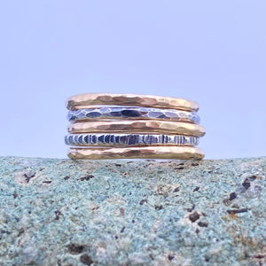 Hammer Textured Stacking Ring