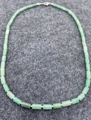 Green Indian Aventurine Bracelet Sterling Silver Jewellery 