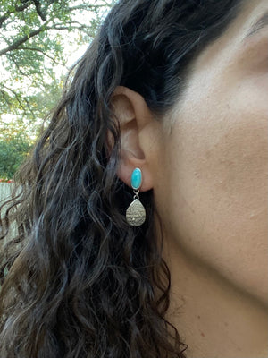 Stardust Earrings with Turquoise #1