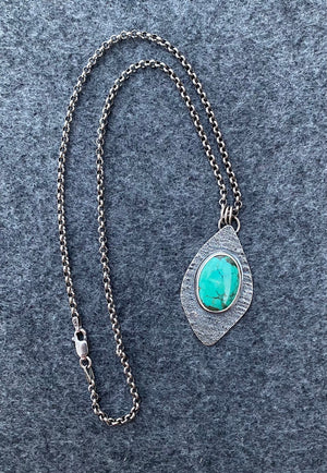 Stardust Pendant Necklace with Turquoise and Sterling Silver #2