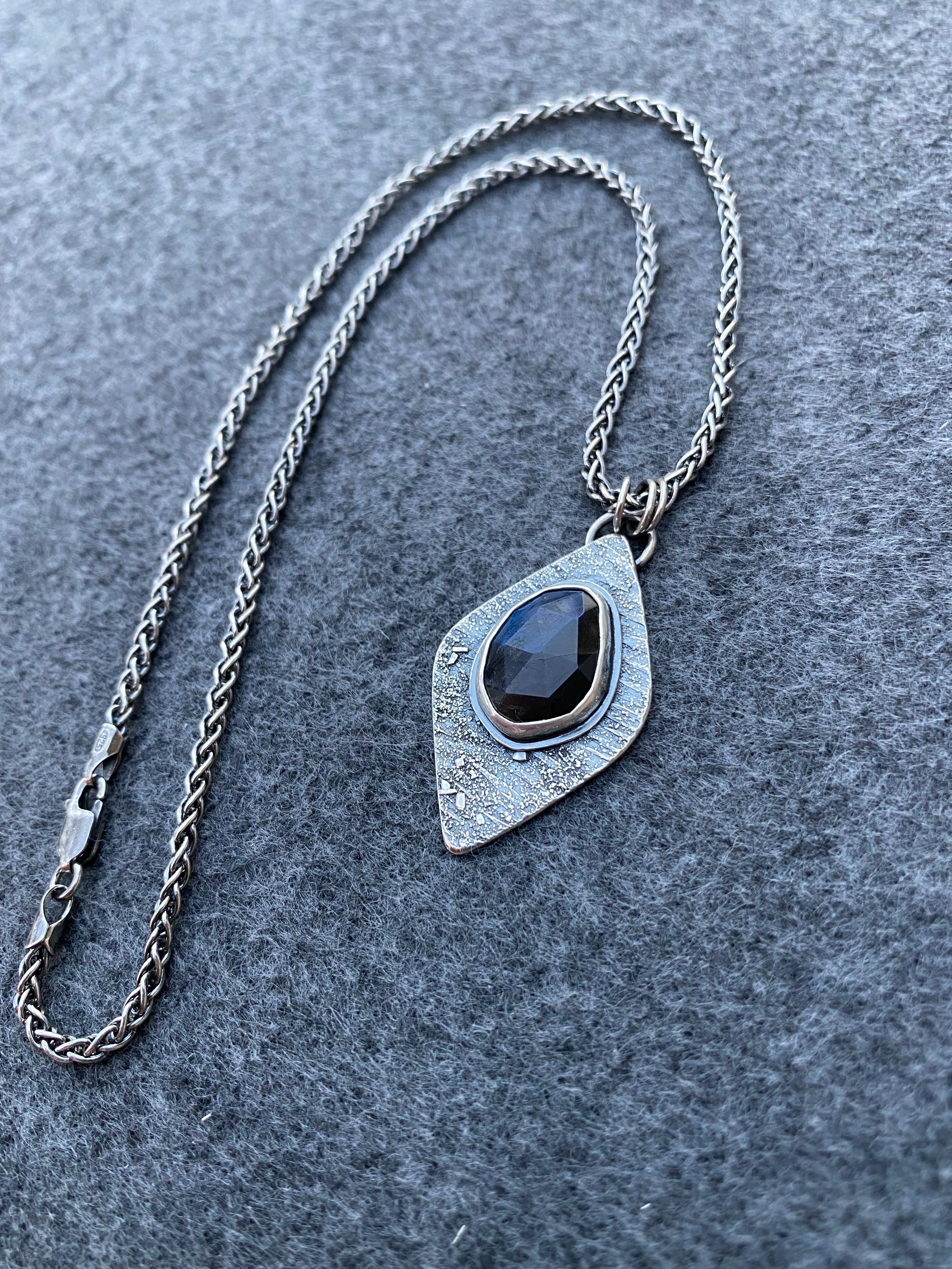 Stardust Pendant Necklace with Labradorite and Sterling Silver