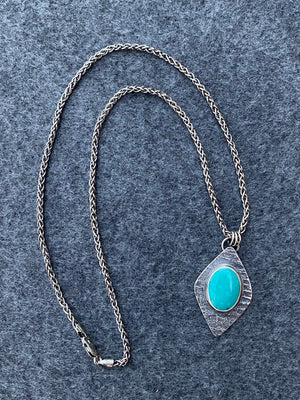 Stardust Pendant Necklace with Turquoise and Sterling Silver #1